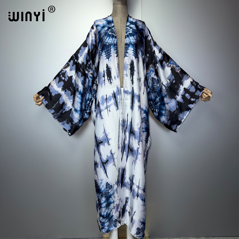 Boho Summer Beach Maxi Dress - WINYI 2026 Boho Kimono Maxi Strandkleding
