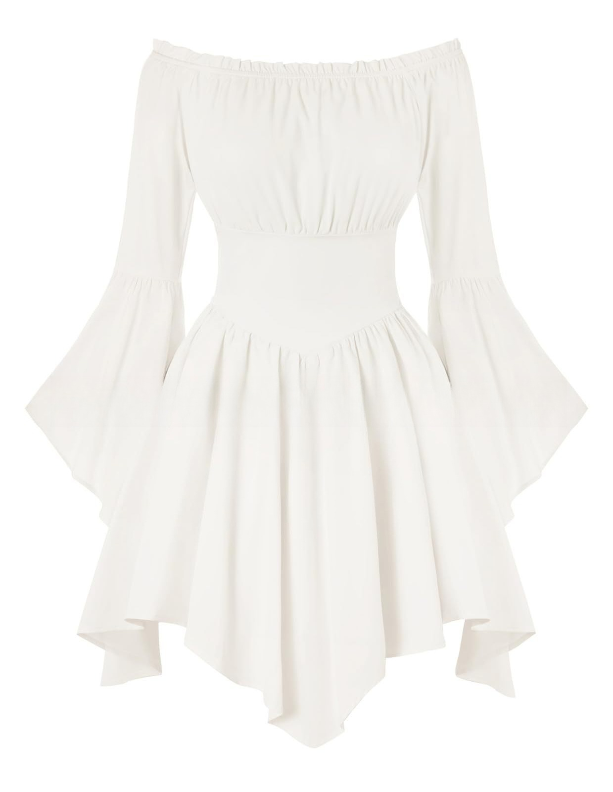 Dresses - Middeleeuws renaissancekostuum, off-the-shoulder boerenkorset, piratenoutfit, gotische