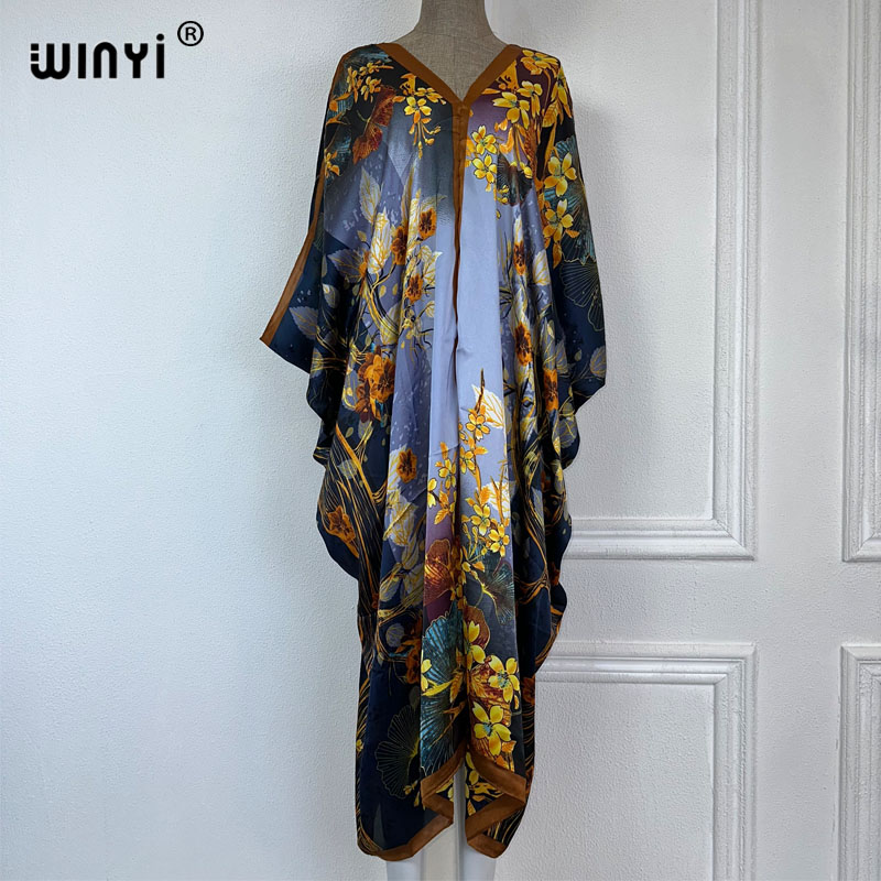 Boho Summer Beach Maxi Dress - WINYI 2023 V-hals Afrika Mode Dames