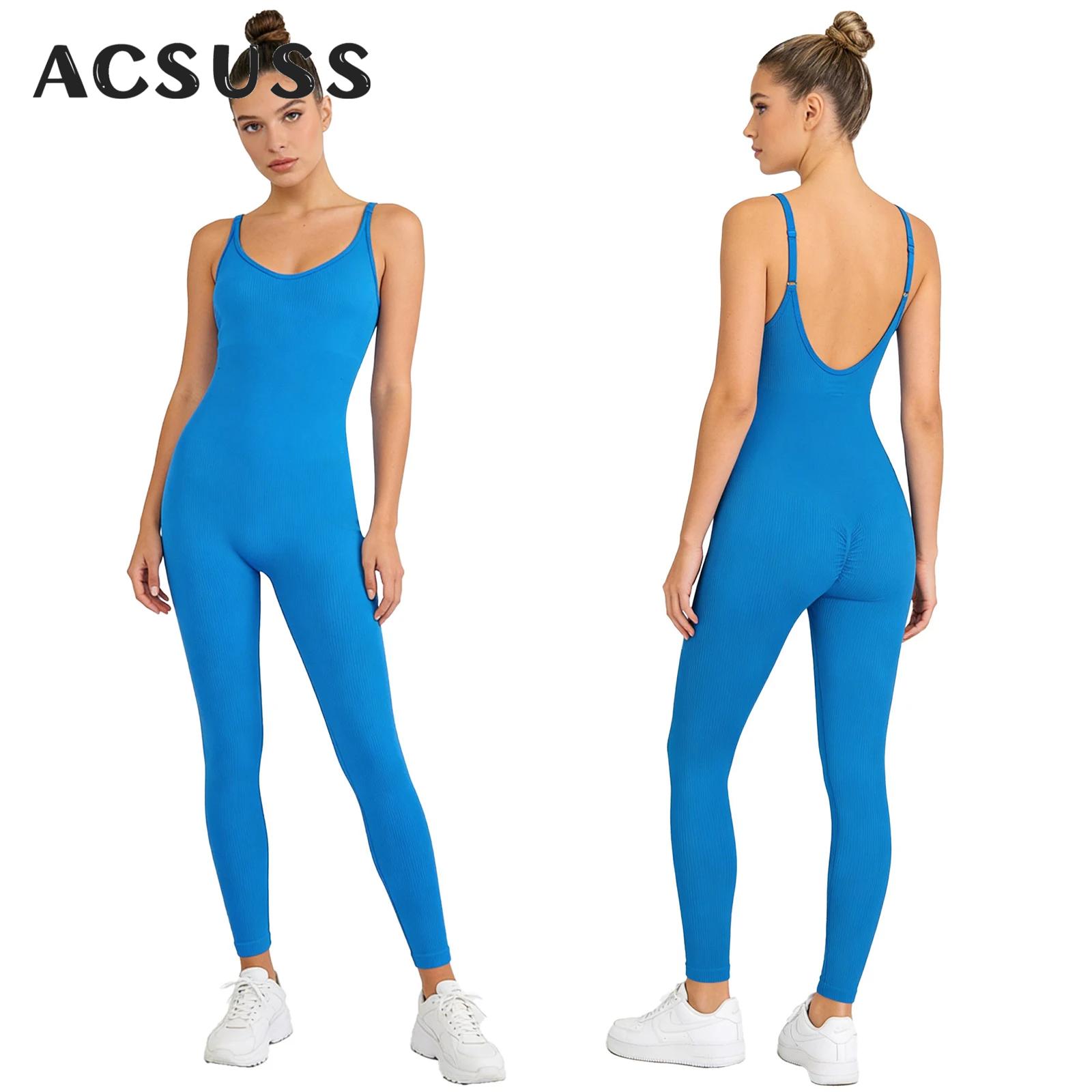 Seamless Ribbed Workout Tank Top - Dames Yoga Workout Jumpsuit Eendelige tanktop