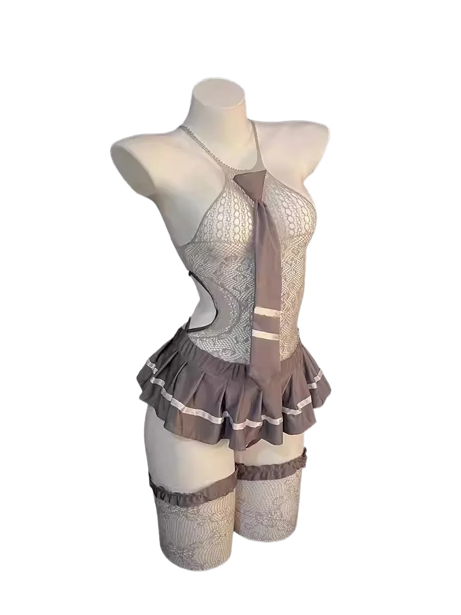 Lingerie - Sexy, verleidelijke, uniforme, exotische dameslingerie set;