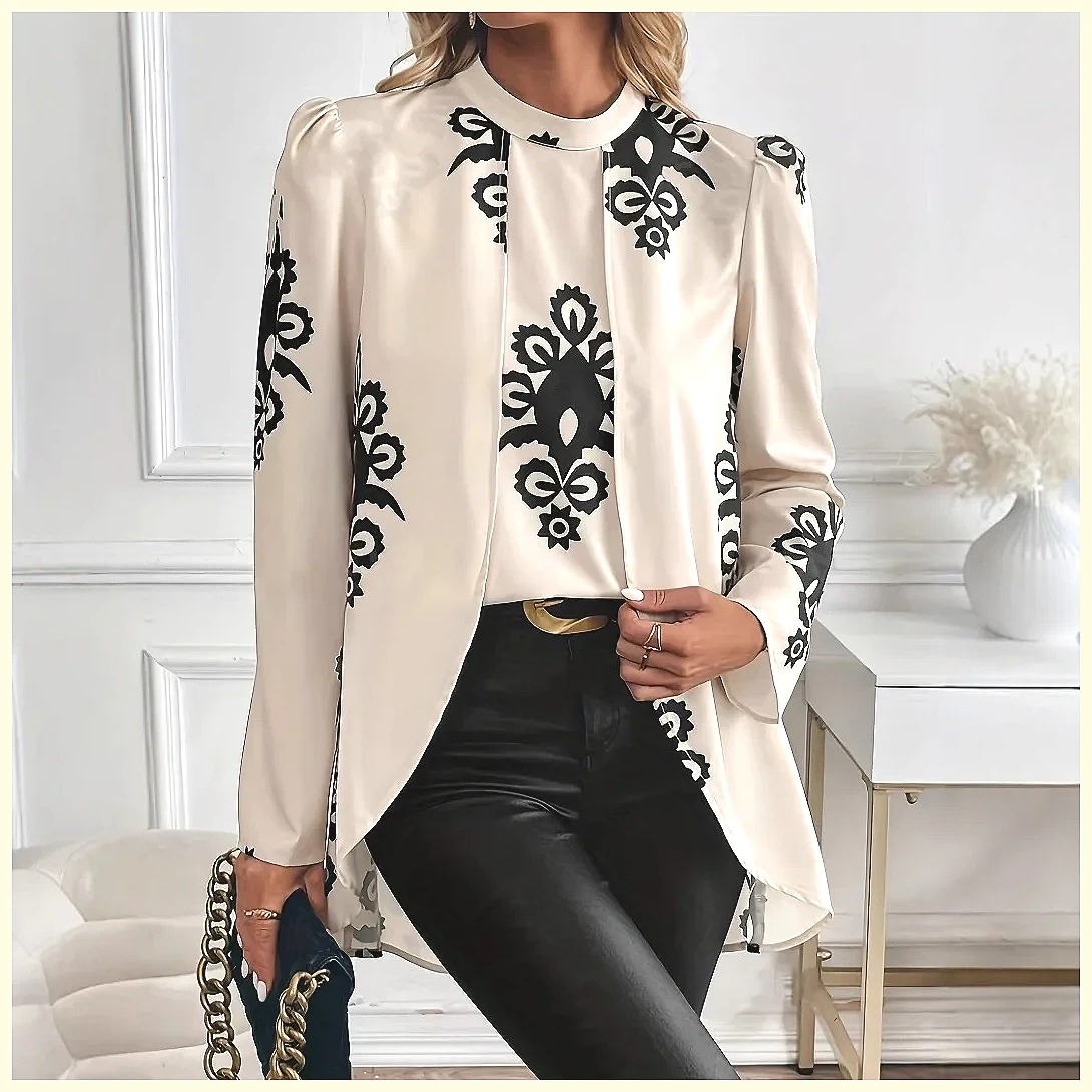 Blouses - 2026 Mode Damesblouse met lange mouwen
