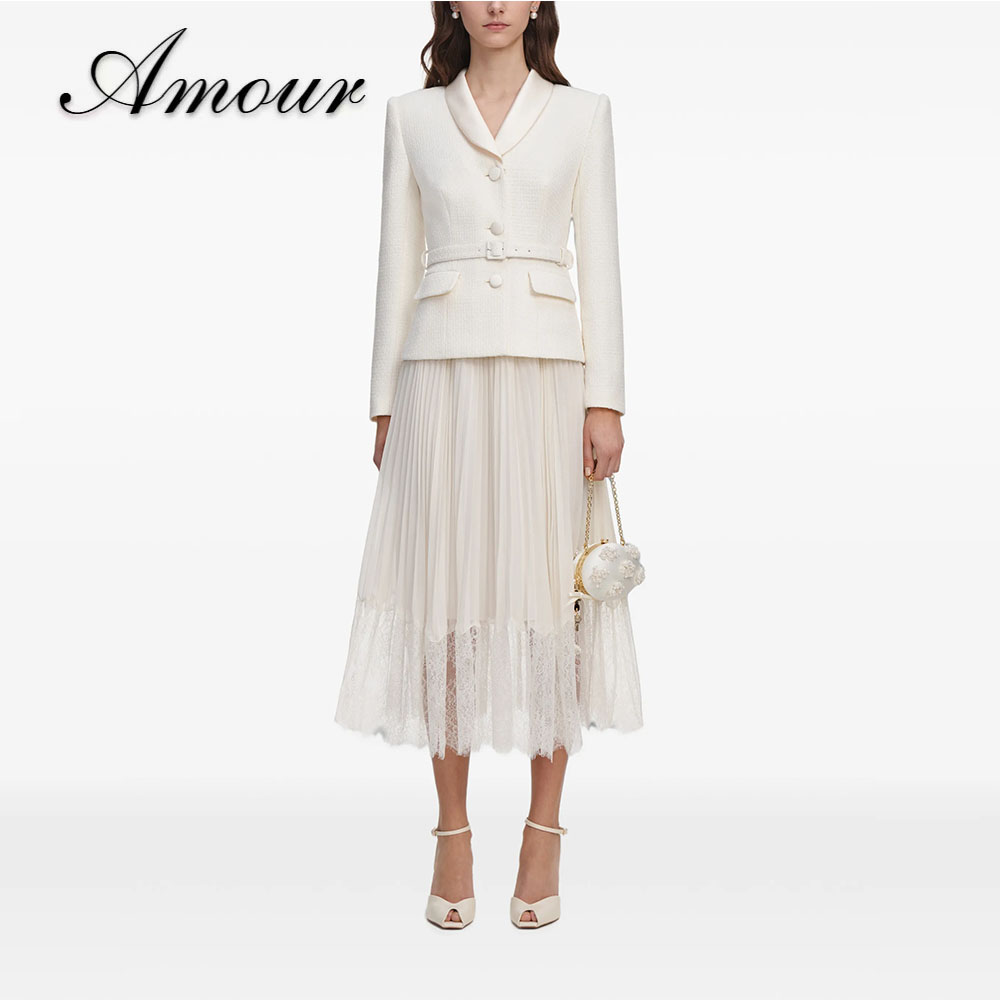 Tweed Two Piece Blazer Dress - Amour Op Maat Gemaakt Tweedelig Formeel