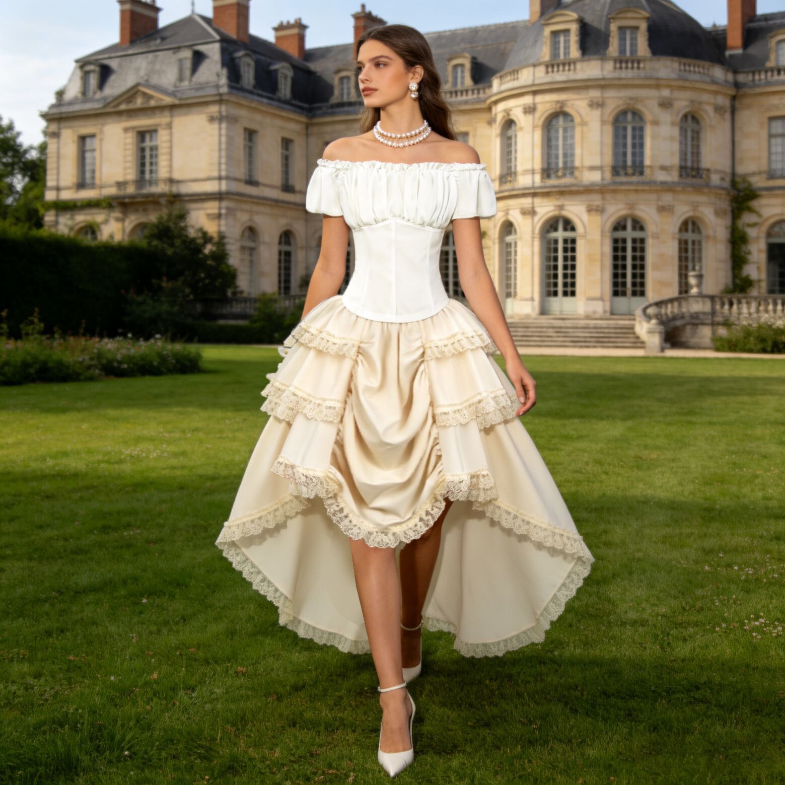 Skirts - Renaissance Asymmetrische Zoomrok Elegant met Europese