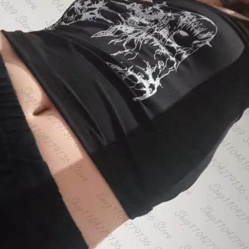Gotische dames corset tanktop  - Y2K Graphic Baby Tee Crop recensie en prijs