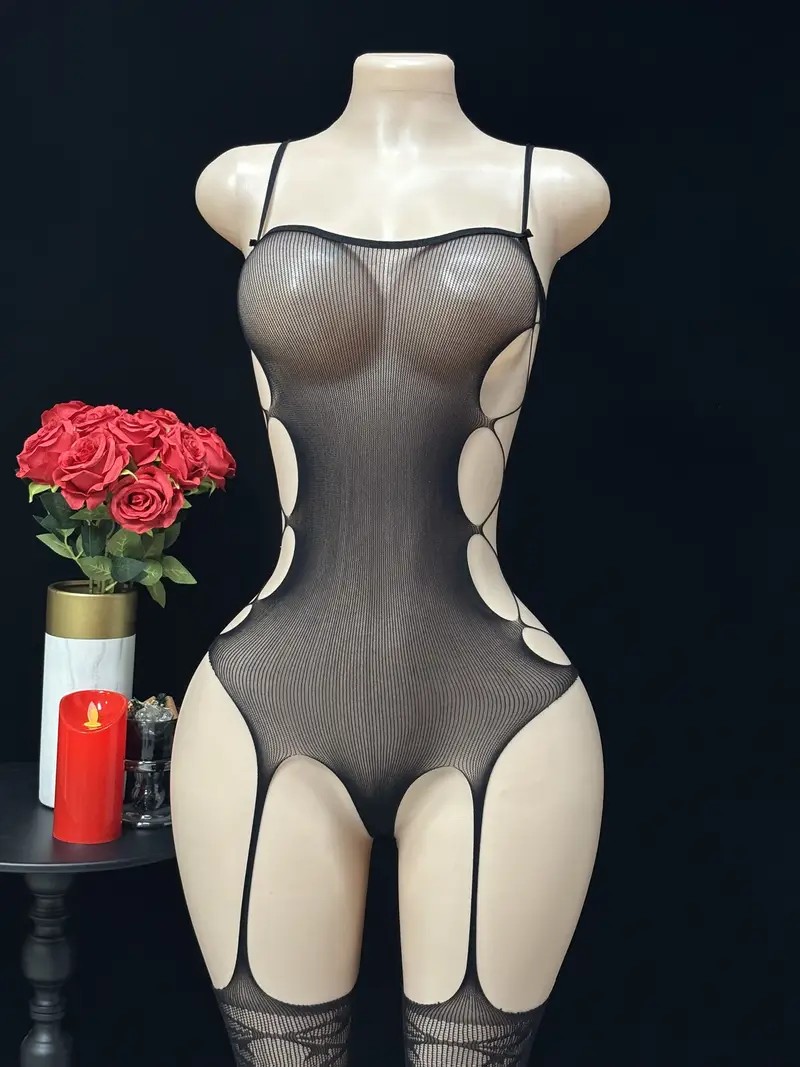 Sexy kousenjumpsuit met visnet - Lingerie recensie en prijs