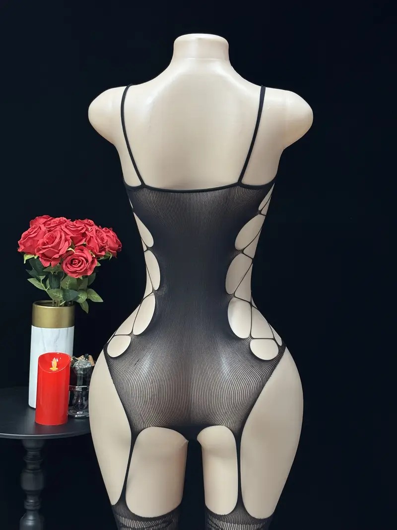 Sexy kousenjumpsuit met visnet - Lingerie recensie en prijs