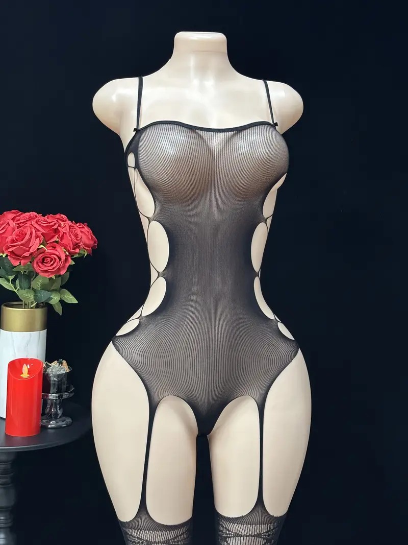 Sexy kousenjumpsuit met visnet - Lingerie recensie en prijs