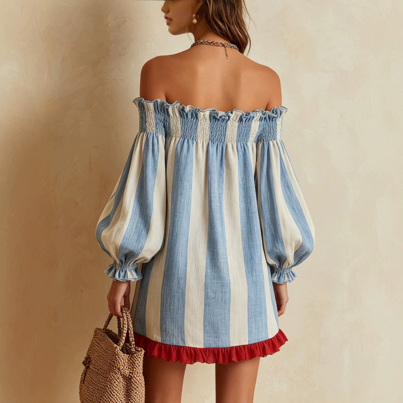 2026 Dames Off-the-Shoulder Ju - Off Shoulder Puff Sleeve Sundress recensie en prijs