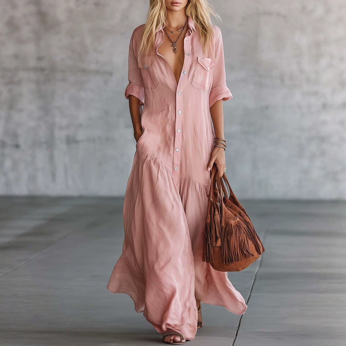 2026 Dames Zomer Katoen-Linnen - Casual Loose Linen Shirt Dress recensie en prijs