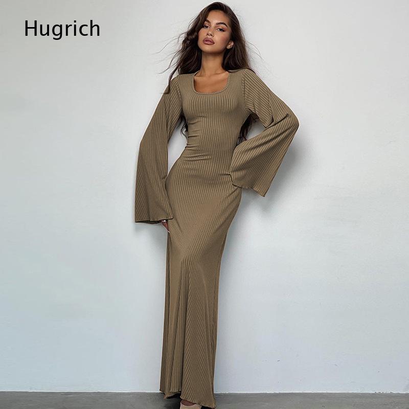 Elegante geribbelde gebreide m - Bodycon Long Sleeve Ribbed Dress recensie en prijs