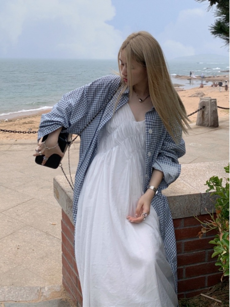 Chique plus size set, lui stij - Korean Style A Line Shirt Dress recensie en prijs