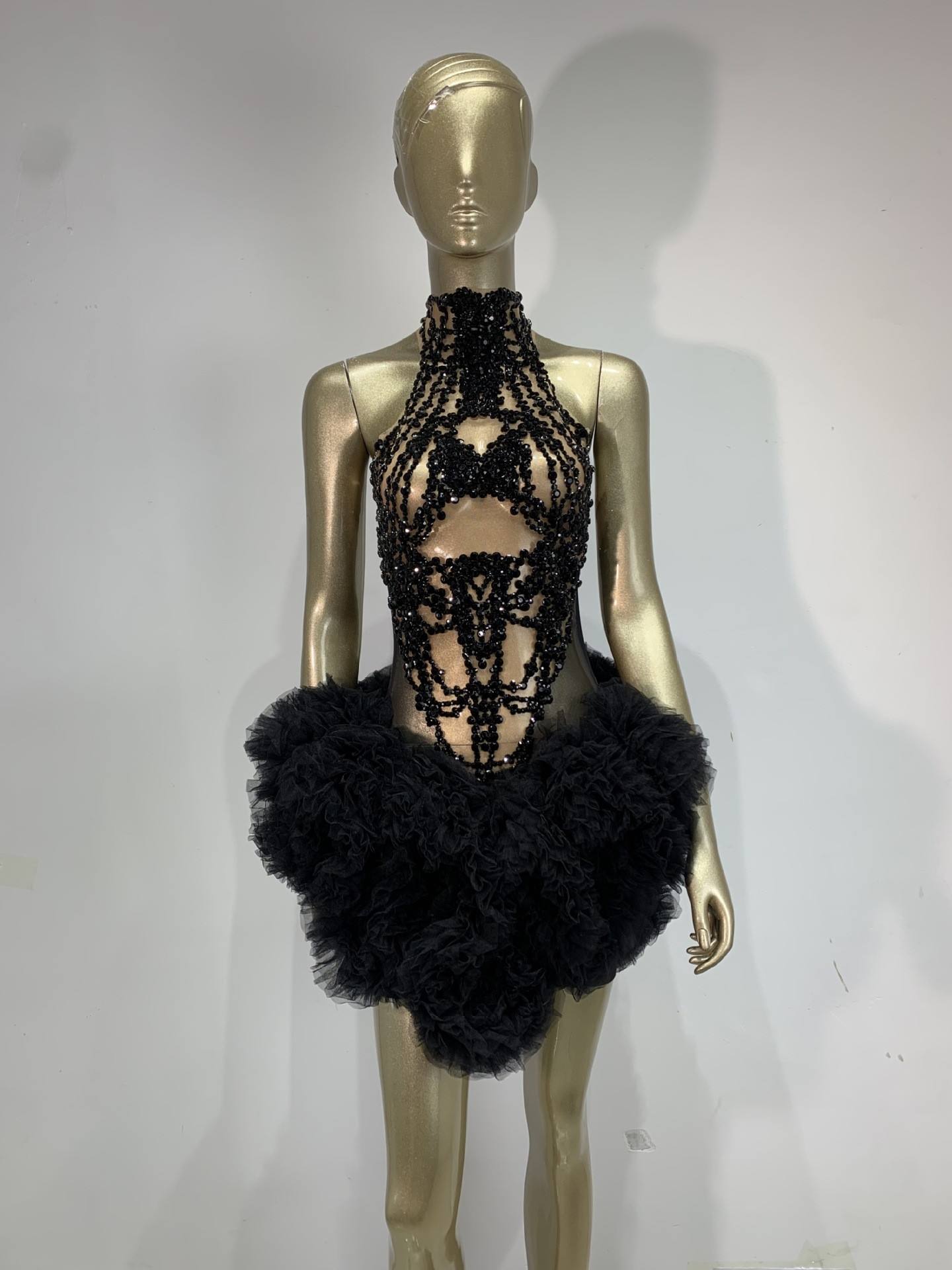 Dames mini-jurk met glitters,  - Sparkly Rhinestone Club Party Dress recensie en prijs