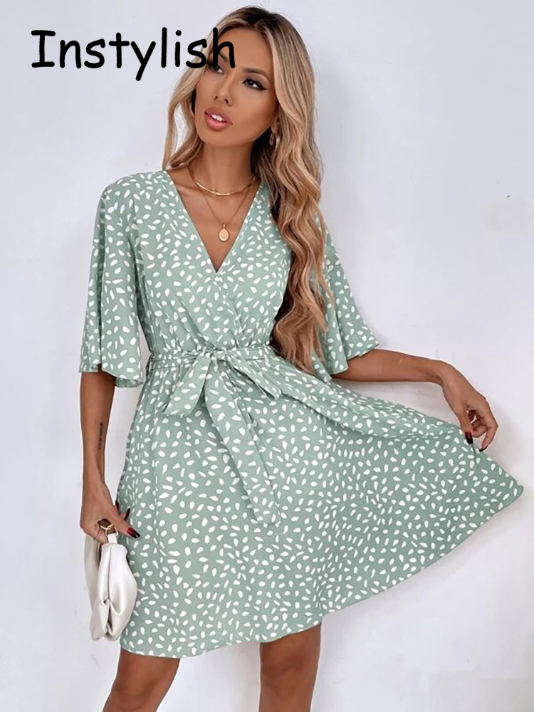 Casual Mini-Jurk Met Puntprint - French Vintage Floral Midi Dress recensie en prijs