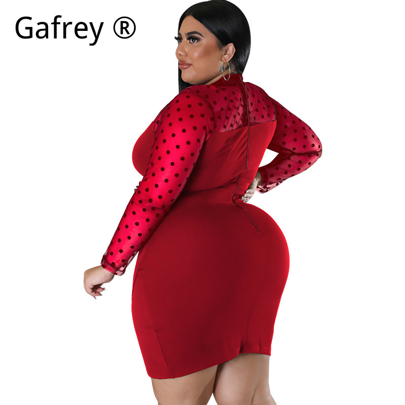 XXL 3XL 4XL 5XL Plus Size Dame - Sexy Mesh Sheer Bodycon Dress recensie en prijs