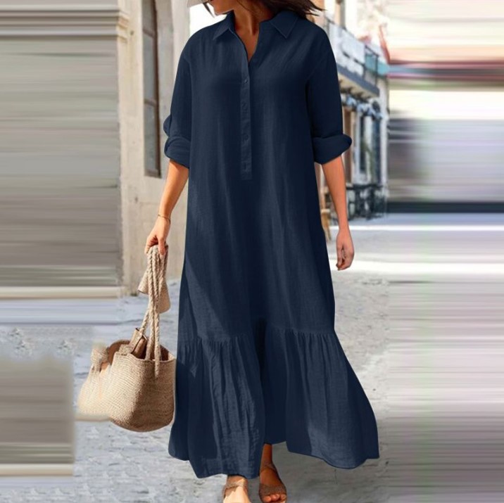 2025, linnen overhemdjurk voor - Casual Loose Linen Shirt Dress recensie en prijs
