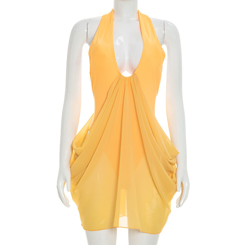 Holle sexy mini-jurk dames hal - Y2K Backless Halter Mini Dress recensie en prijs