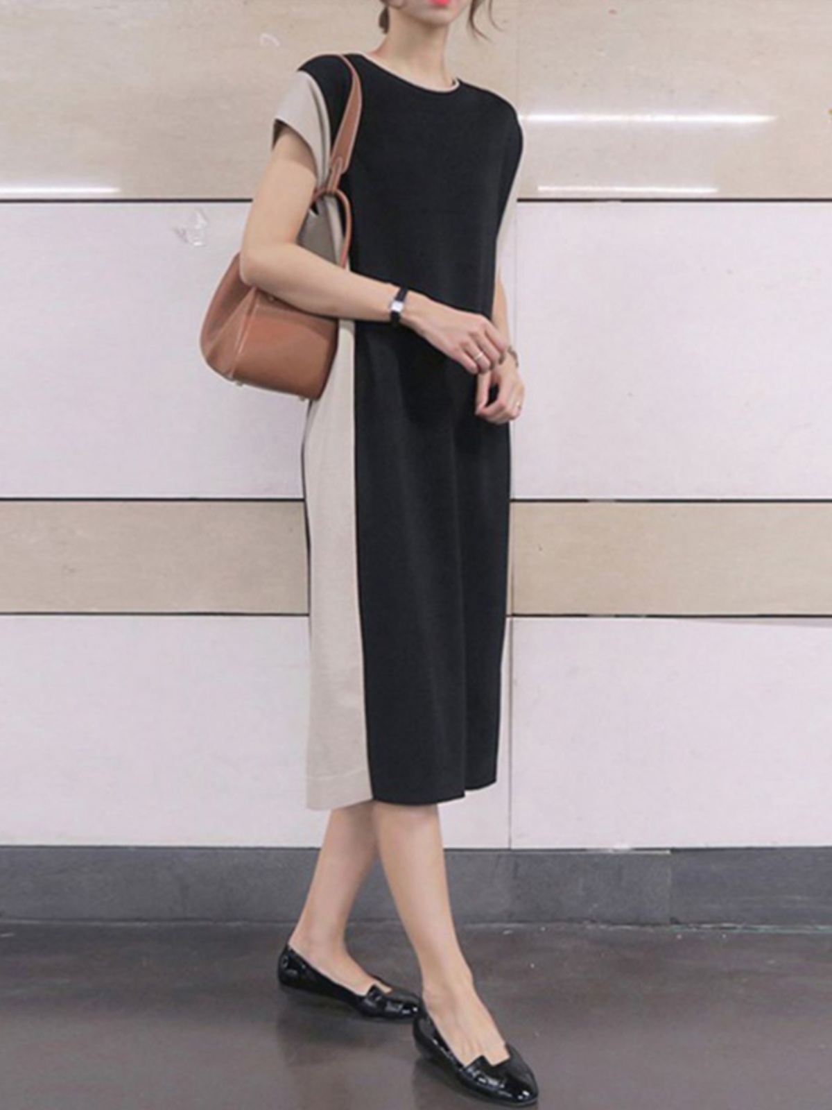 Afslankende effecten Halflange - Korean Style A Line Shirt Dress recensie en prijs
