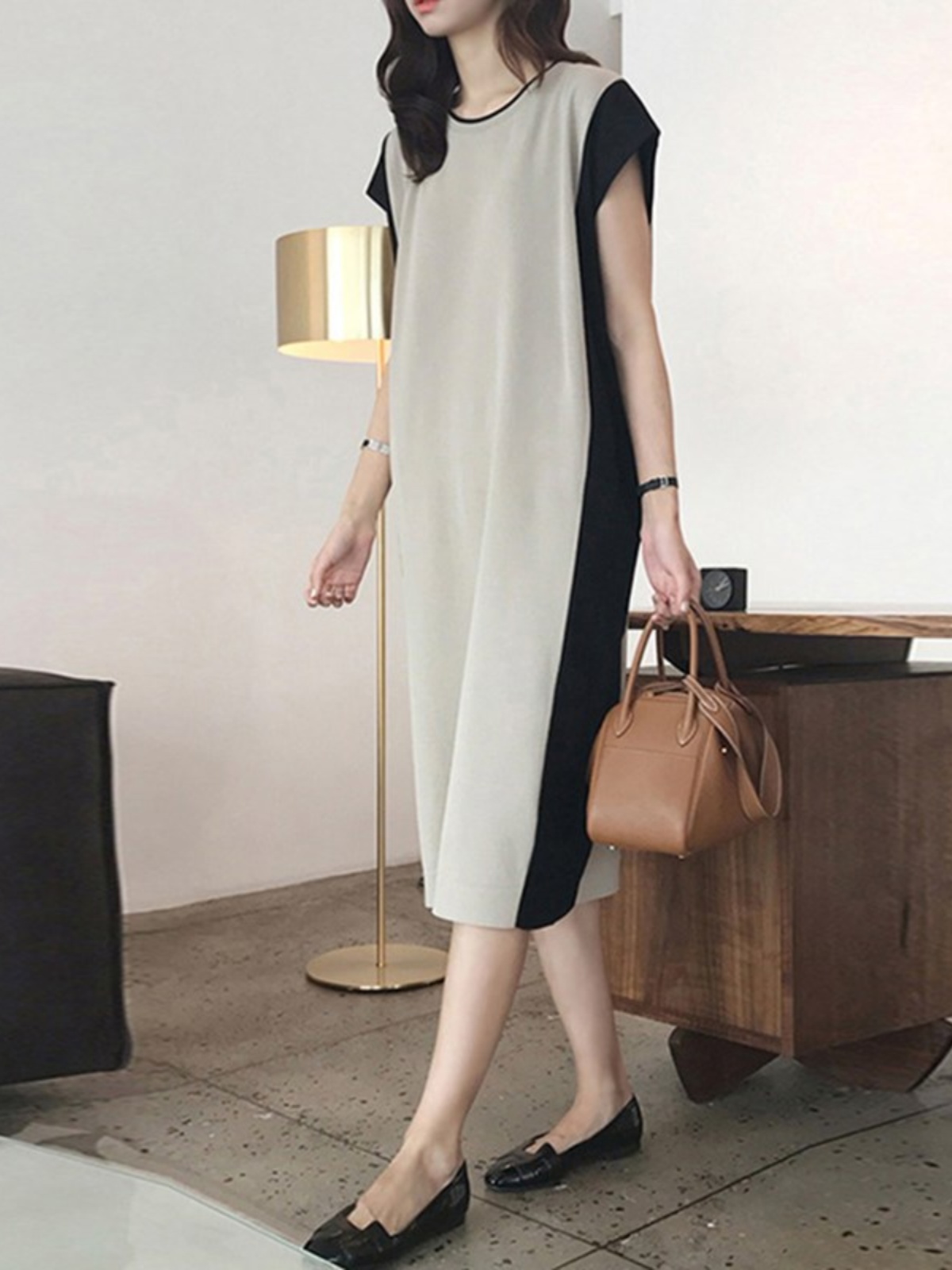 Afslankende effecten Halflange - Korean Style A Line Shirt Dress recensie en prijs
