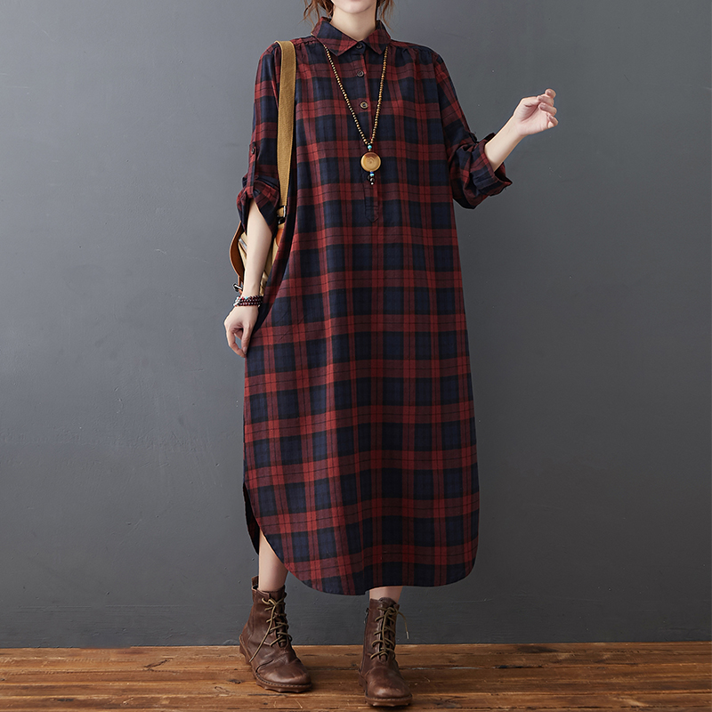 Katoenen linnen jurk voor dame - Casual Loose Linen Shirt Dress recensie en prijs