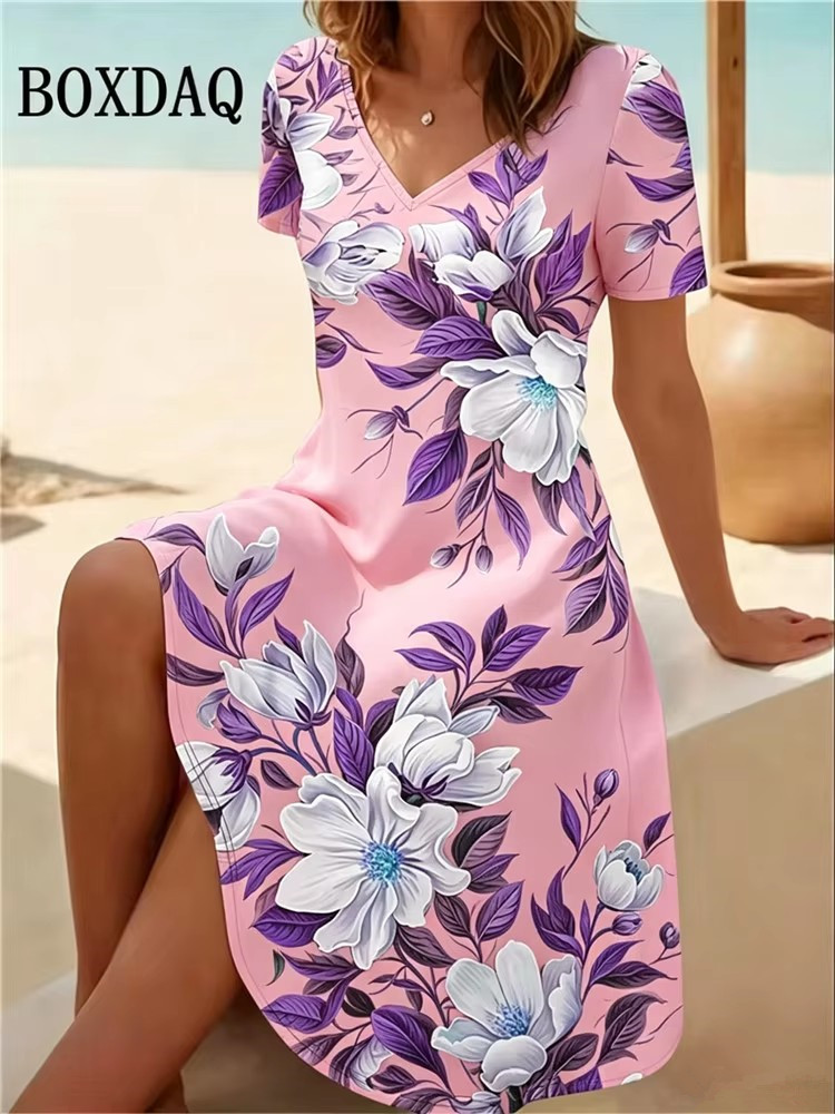 6XL Plus Size Vrouwen Jurken Z - Boho Summer Beach Maxi Dress recensie en prijs