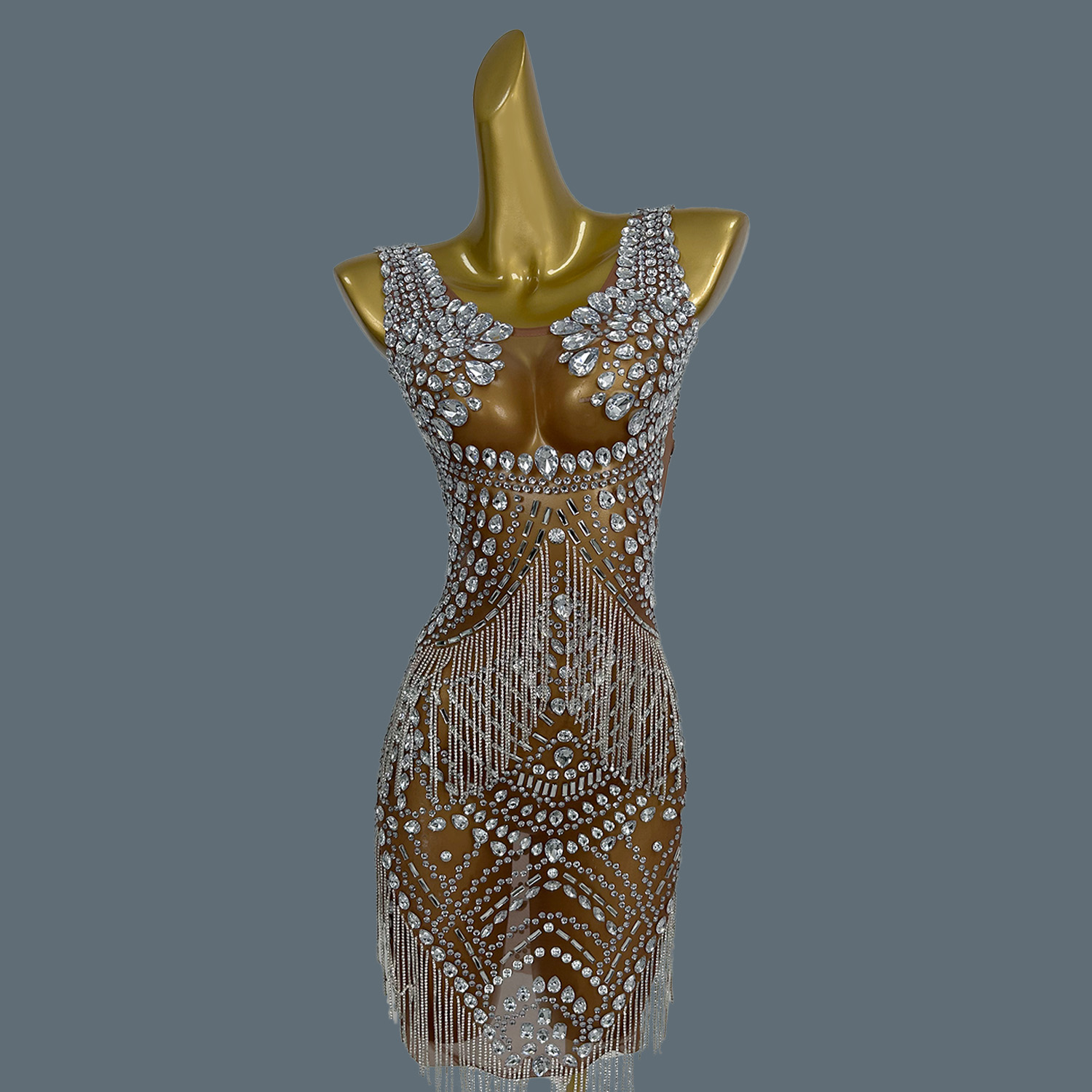 Sexy avondjurken voor vrouwen, - Sparkly Rhinestone Club Party Dress recensie en prijs