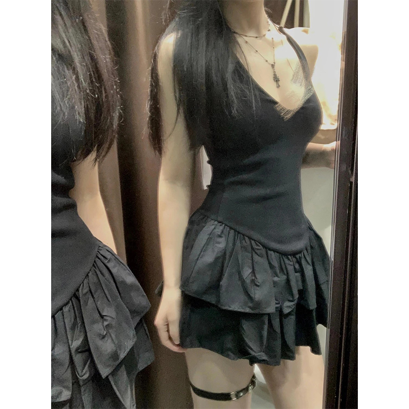MEXZT Y2K Zwarte Mini Jurk Vro - Y2K Backless Halter Mini Dress recensie en prijs