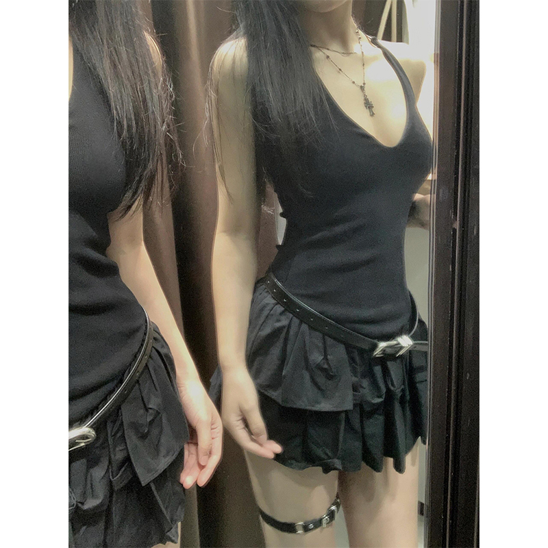 MEXZT Y2K Zwarte Mini Jurk Vro - Y2K Backless Halter Mini Dress recensie en prijs