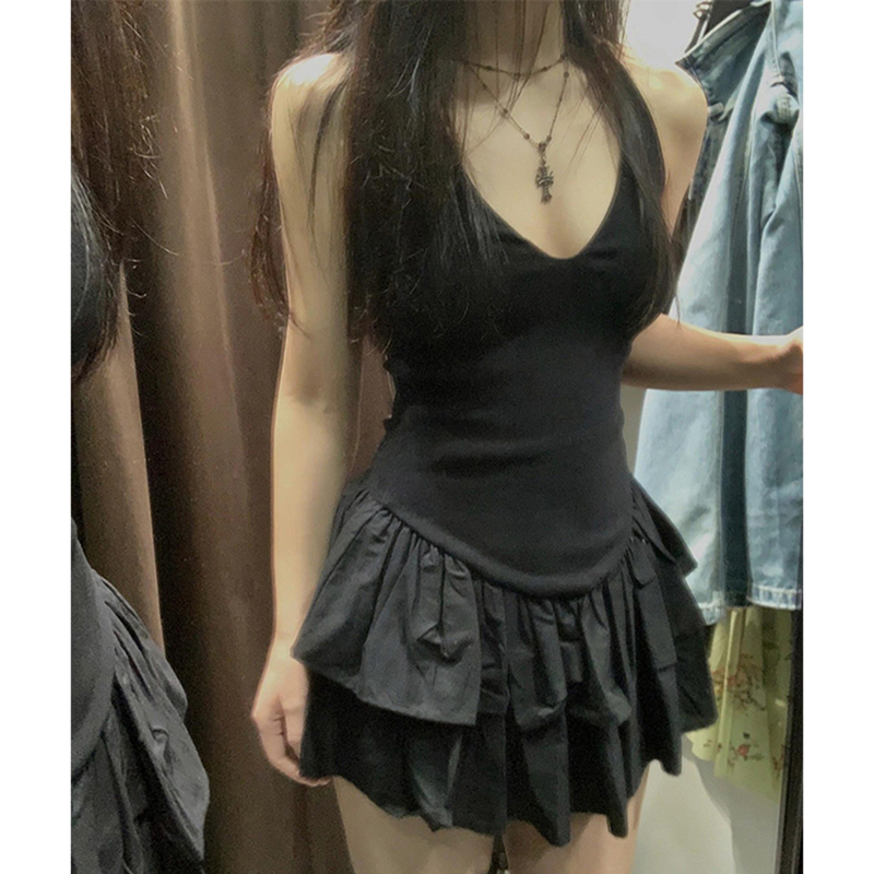 MEXZT Y2K Zwarte Mini Jurk Vro - Y2K Backless Halter Mini Dress recensie en prijs