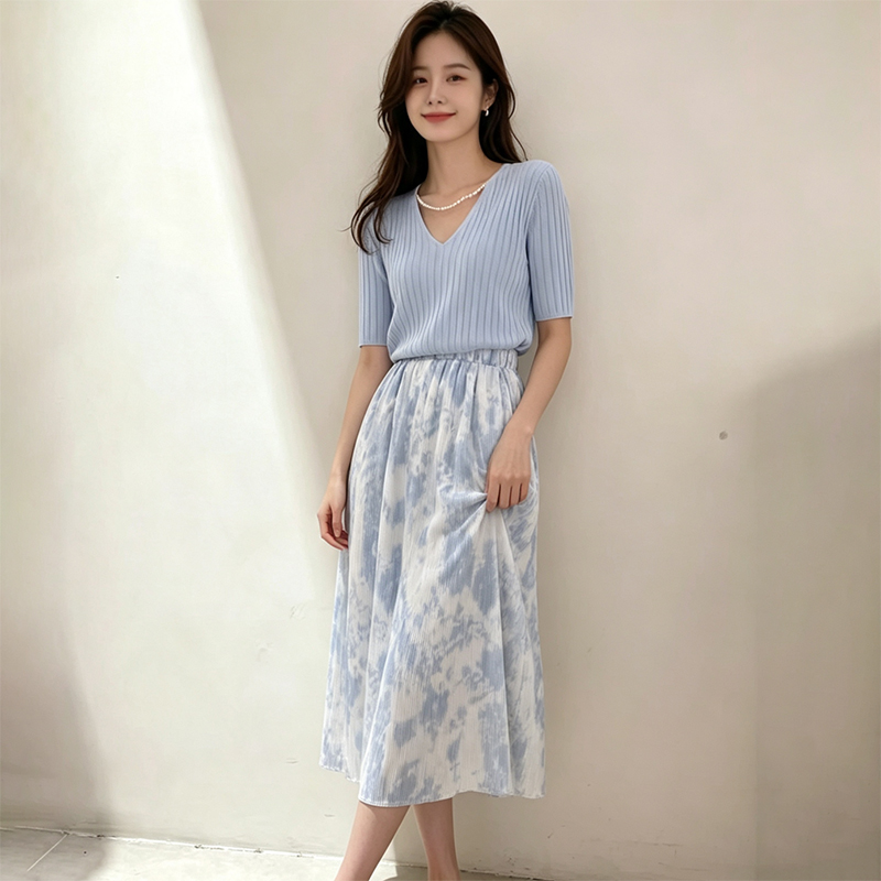Zomerjurkjes met korte mouwen, - Korean Style A Line Shirt Dress recensie en prijs