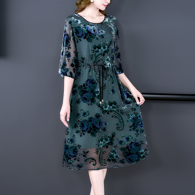 Vrouwen Chique Flocking Bloeme - French Vintage Floral Midi Dress recensie en prijs