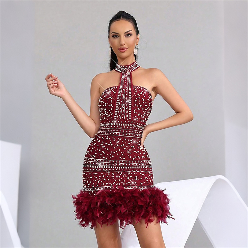 Doyerl Sparkly Strass Verjaard - Sparkly Rhinestone Club Party Dress recensie en prijs