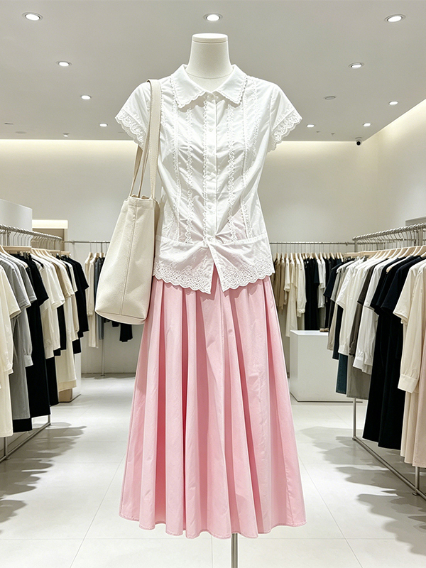 Elegante plus size zomerset vo - Korean Style A Line Shirt Dress recensie en prijs