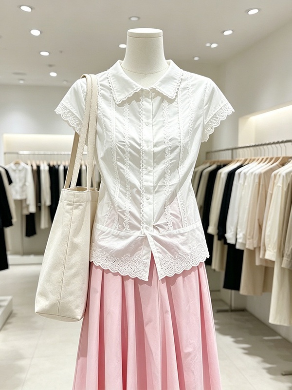 Elegante plus size zomerset vo - Korean Style A Line Shirt Dress recensie en prijs