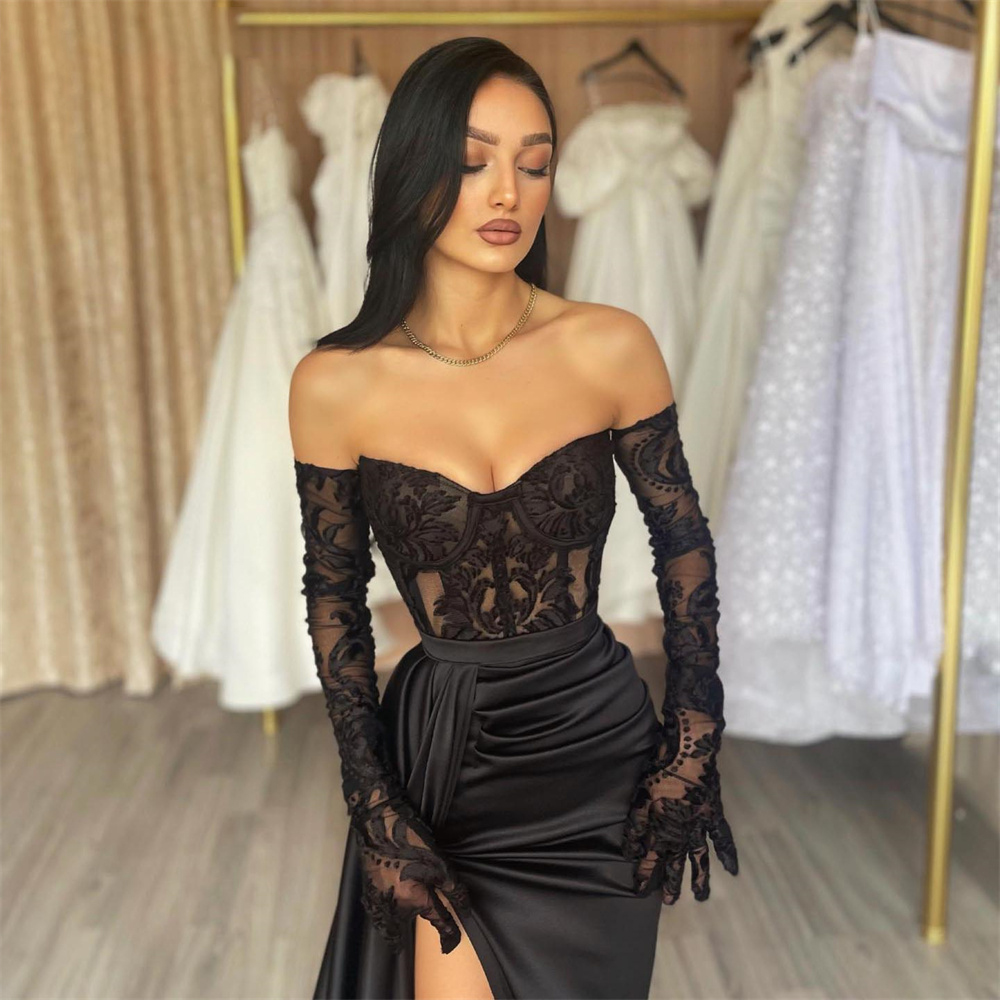 Lily Mermiad Sexy Avondjurk Ka - Elegant Satin Evening Gown Split recensie en prijs