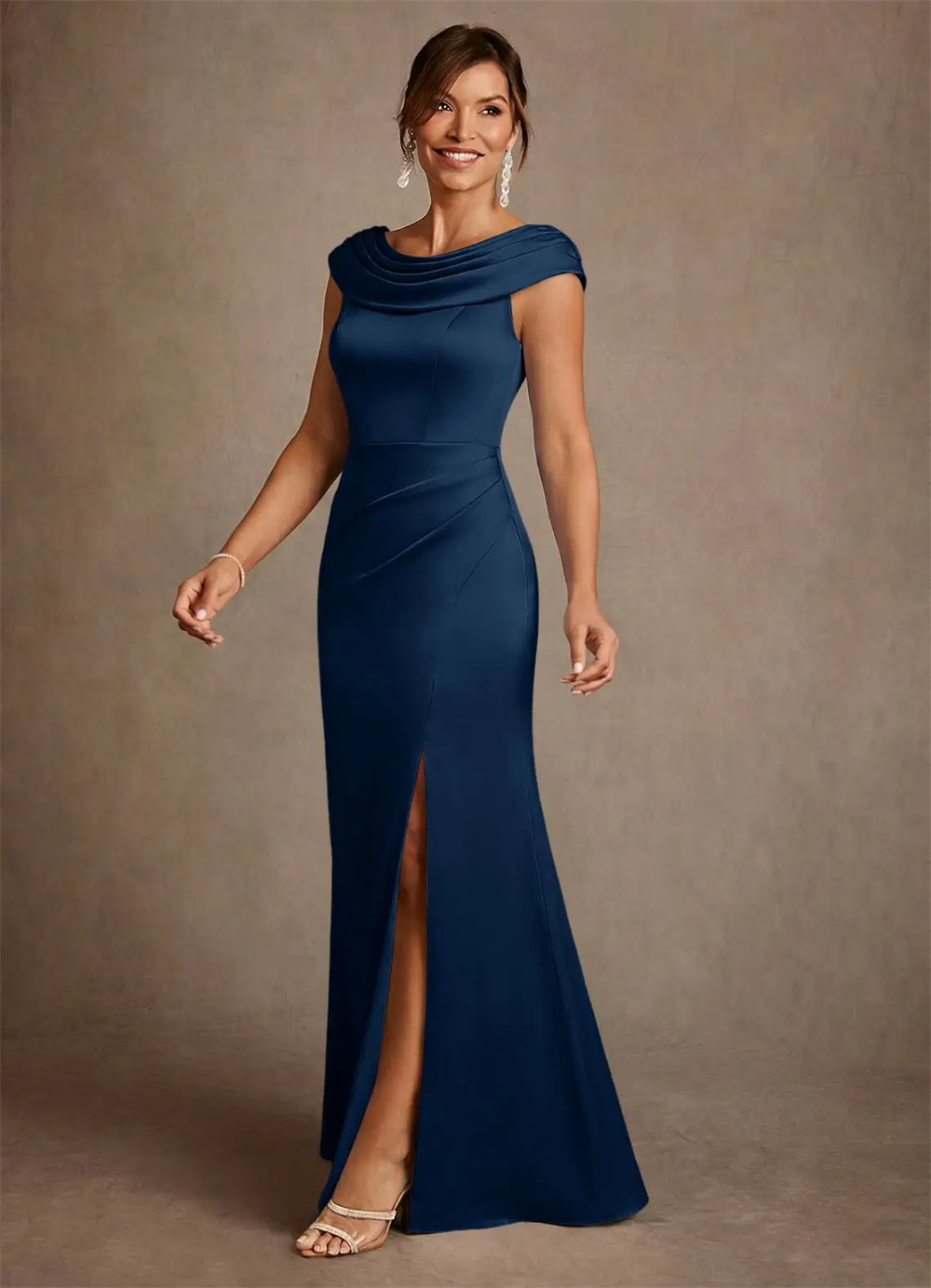 Moederjurk Moeder van de bruid - Elegant Satin Evening Gown Split recensie en prijs