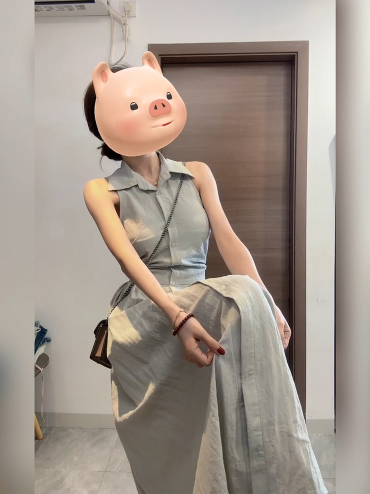 XZY Chic Casual mouwloos overh - Korean Style A Line Shirt Dress recensie en prijs