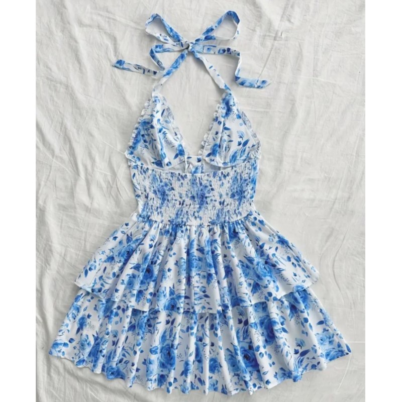 Dames Vakantiestijl Retro Kort - French Vintage Floral Midi Dress recensie en prijs