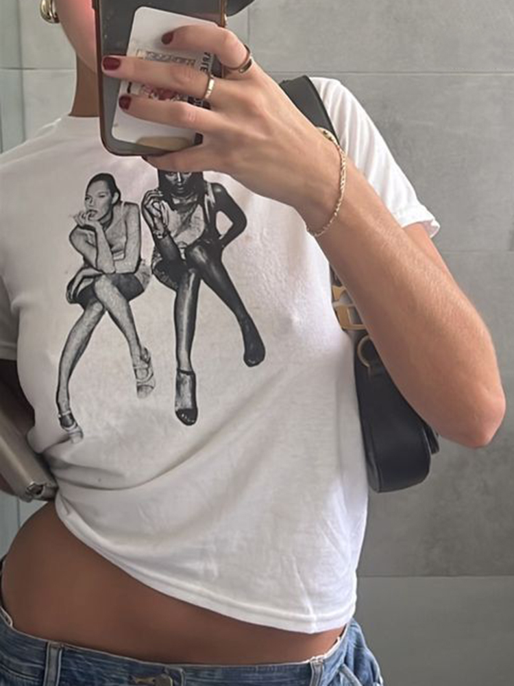 Esthetische Zomer Baby Tee Str - Y2K Graphic Baby Tee Crop recensie en prijs