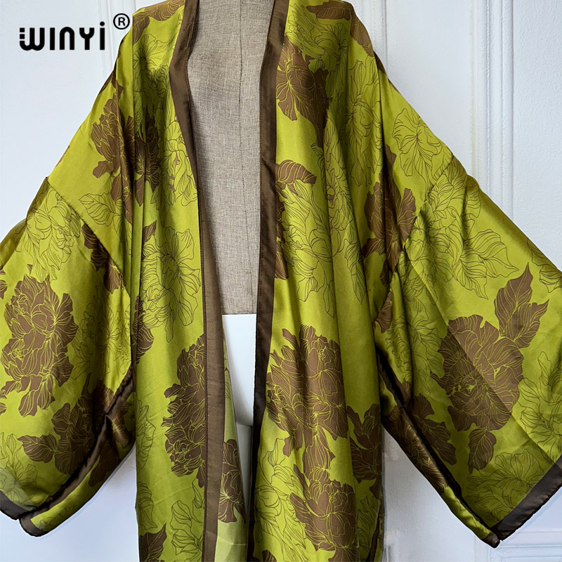 WINYI Afrika boho print Kimono - Boho Summer Beach Maxi Dress recensie en prijs