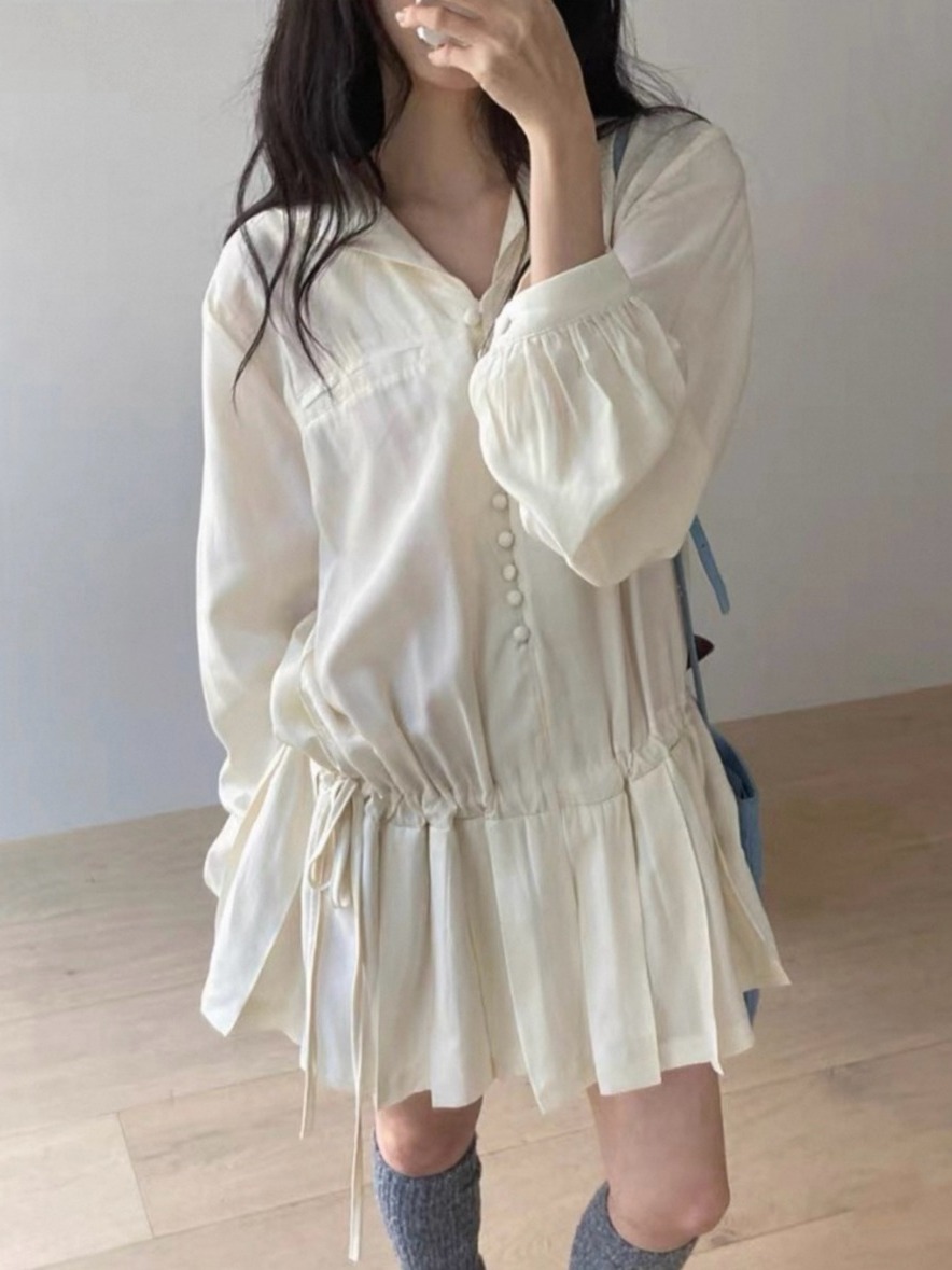 Afslankende shirtjurk met lang - Korean Style A Line Shirt Dress recensie en prijs