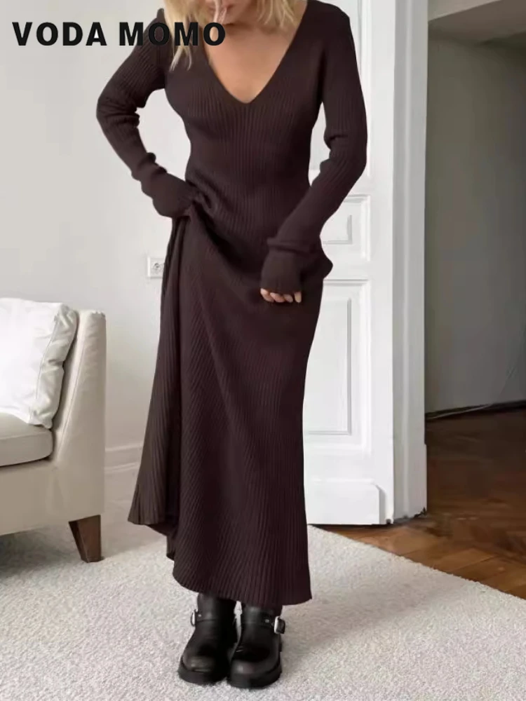 Lange mouwen Veelzijdige bodyc - Bodycon Long Sleeve Ribbed Dress recensie en prijs