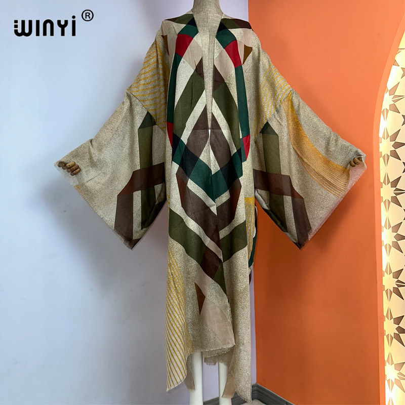 Winyi Kimono Zomer Boho Print  - Boho Summer Beach Maxi Dress recensie en prijs