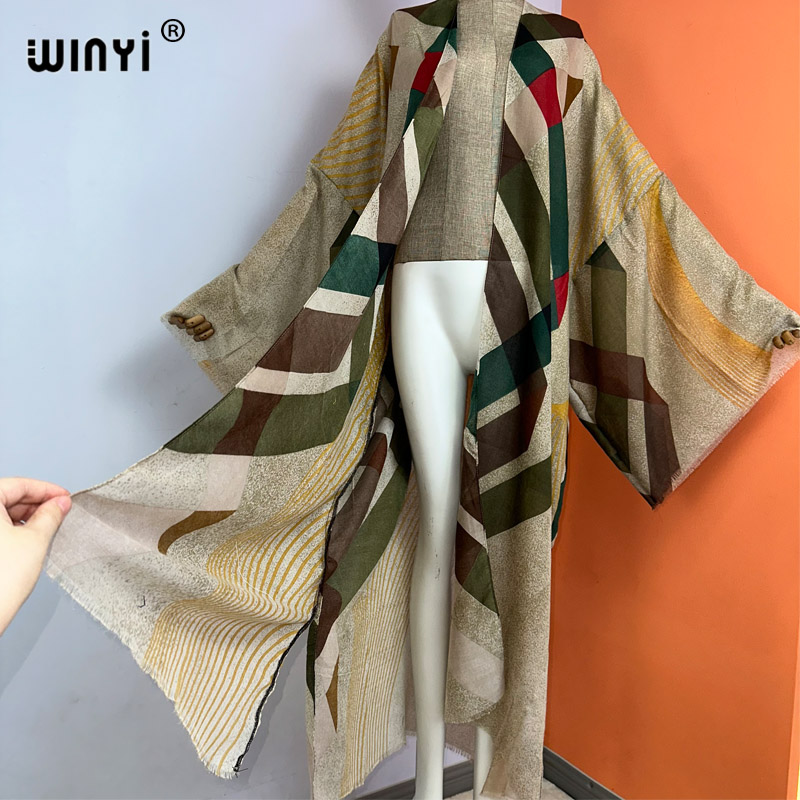 Winyi Kimono Zomer Boho Print  - Boho Summer Beach Maxi Dress recensie en prijs